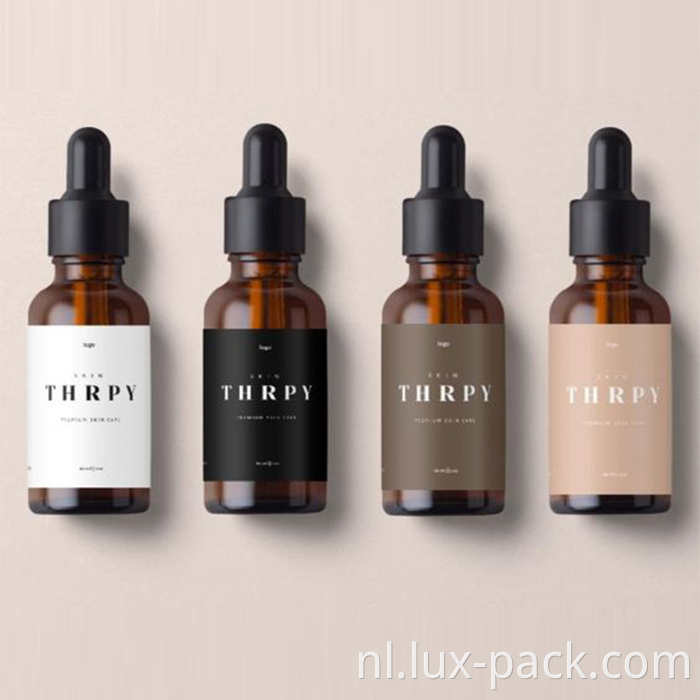 Hete verkoop 15 ml cosmetische barnsteenverpakking glas druppelaar fles 10 ml gekleurde essentiële oliedruppel fles